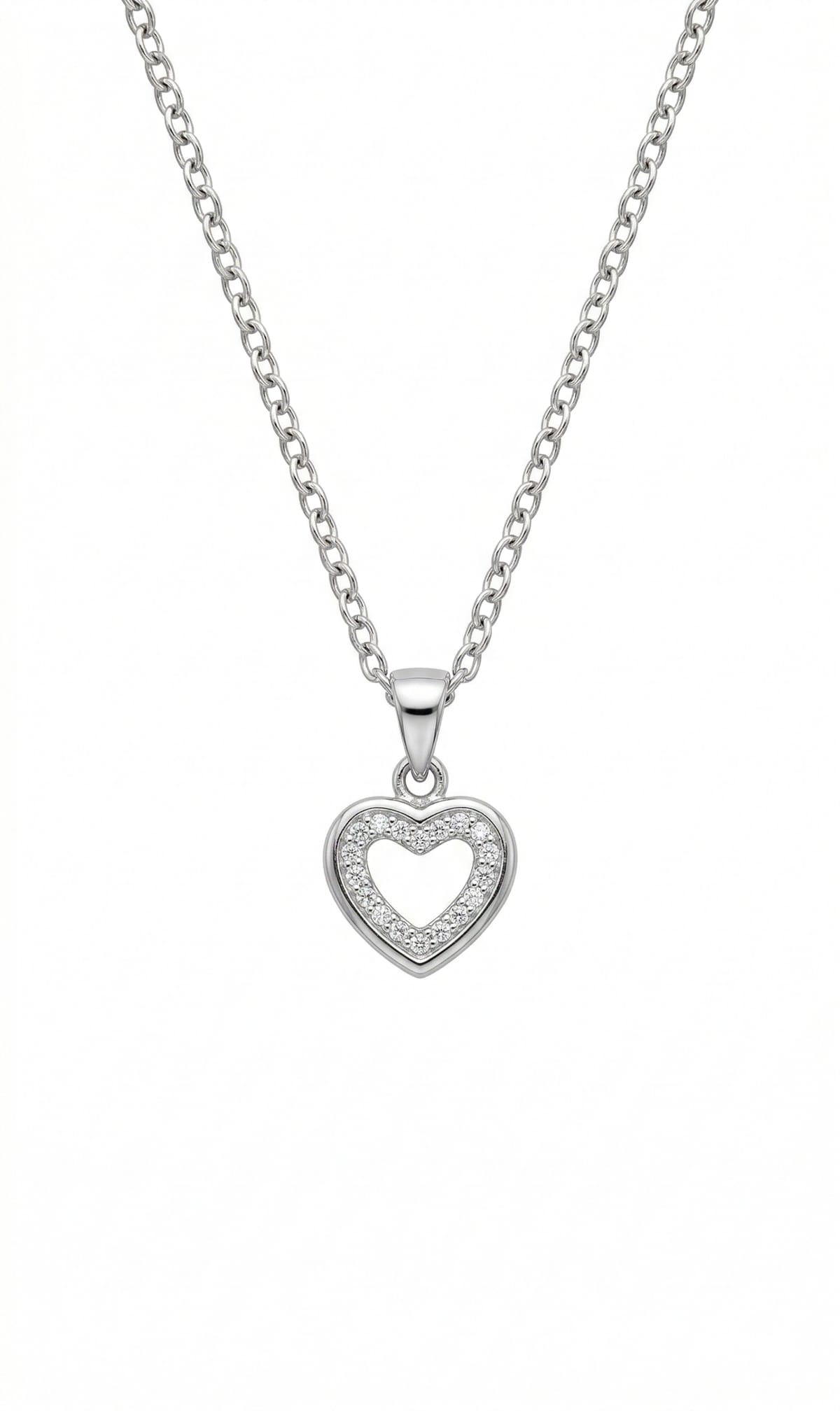 Radiant Heart Halo Necklace