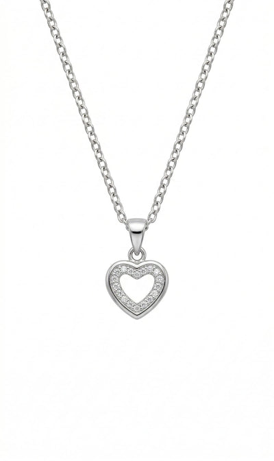 Radiant Heart Halo Necklace