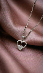 Sparkling Double Heart Necklace