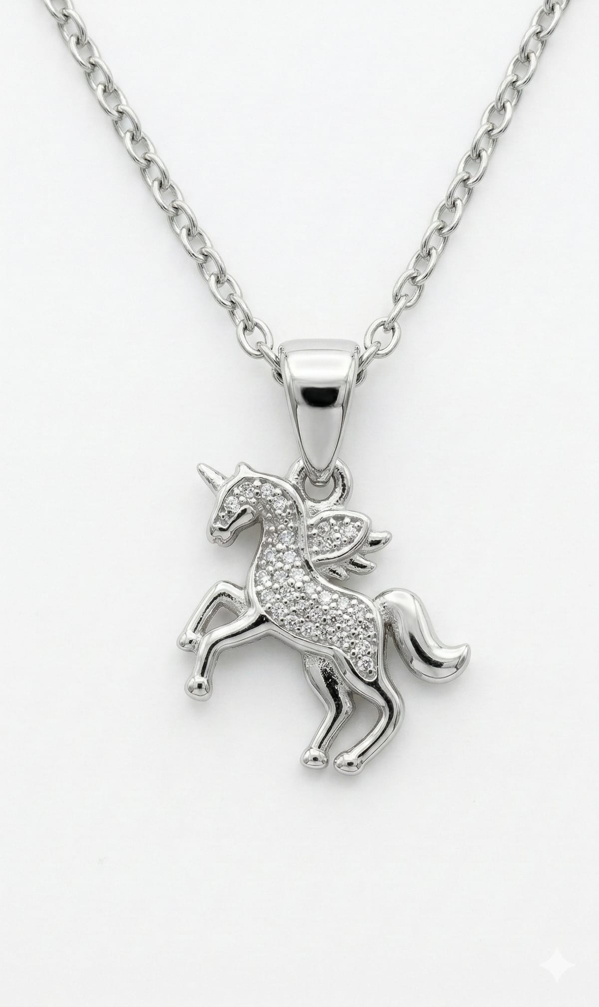 Sparkling Unicorn Charm Necklace