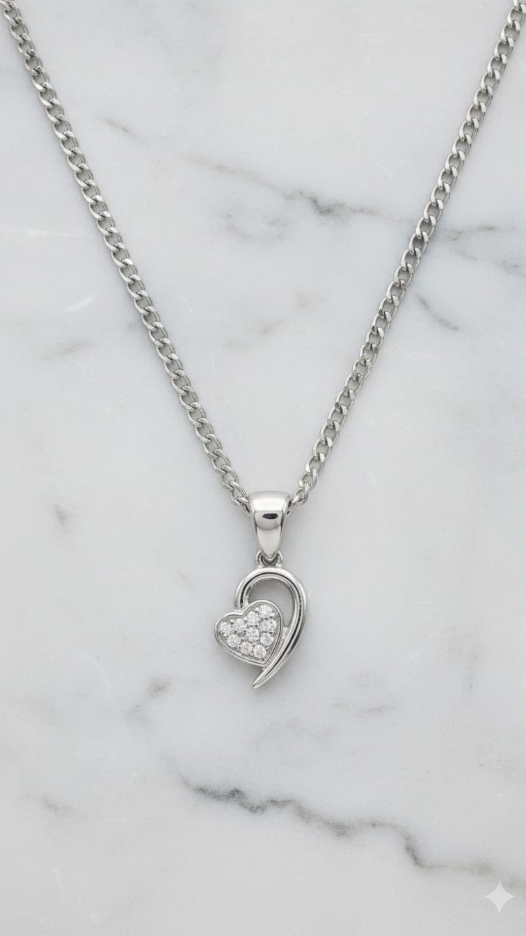 Celeste Heart Swirl Necklace