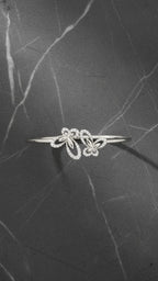 Butterfly Crystal Open Bangle