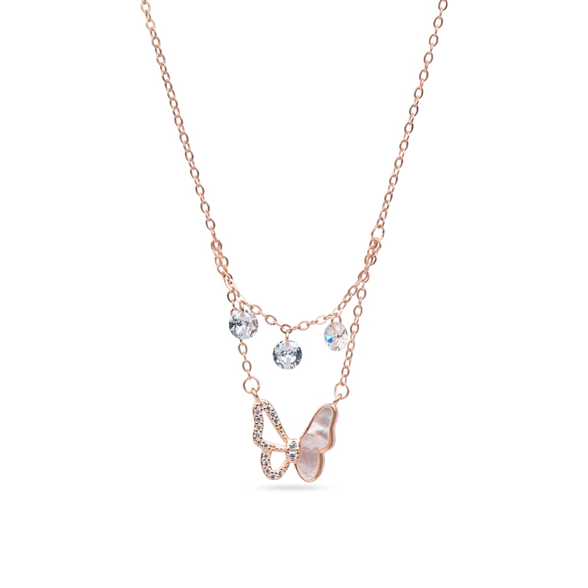 Butterfly Glow Layered Necklace