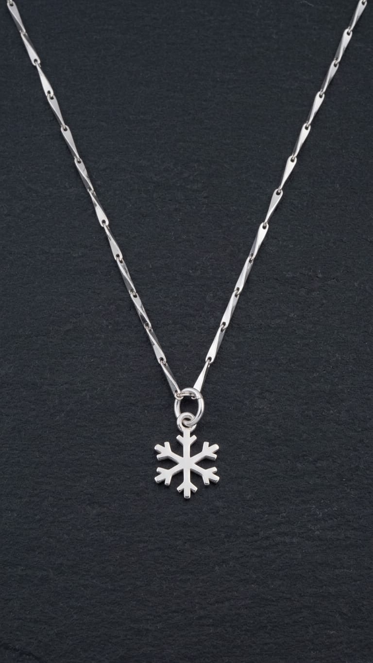 Noelle Snowflake Charm Necklace