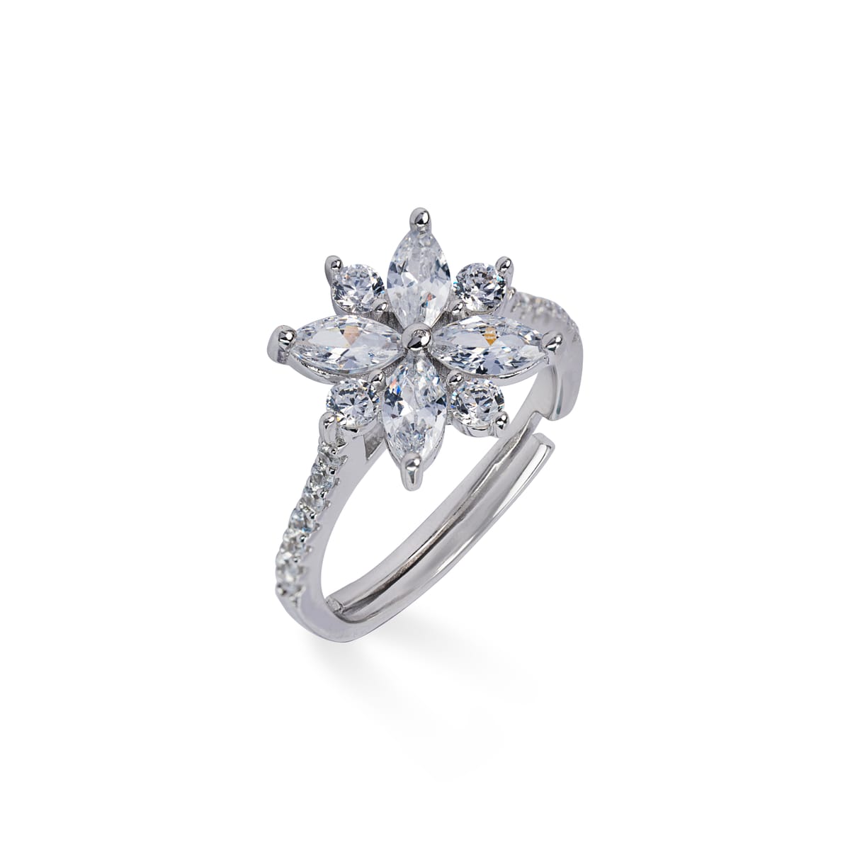 Starlit Bloom Adjustable Ring
