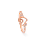 Rose Gold Swirl Heart Ring