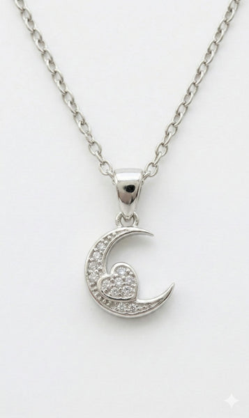 Moonlit Heart Necklace