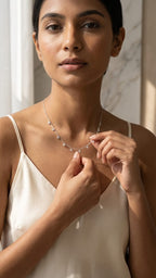 Celeste Drop Charm Necklace