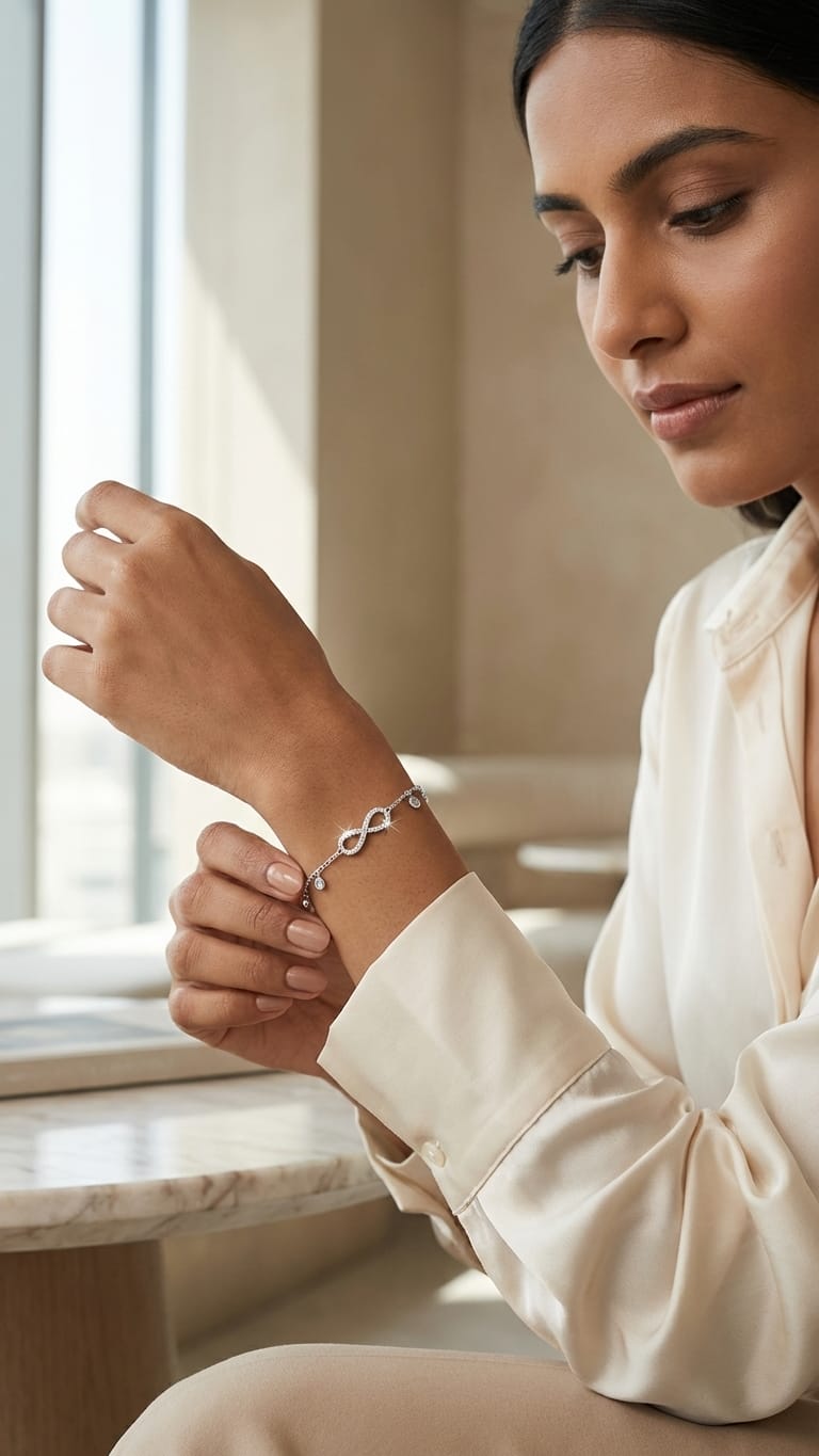 infinity charm loved bracelet