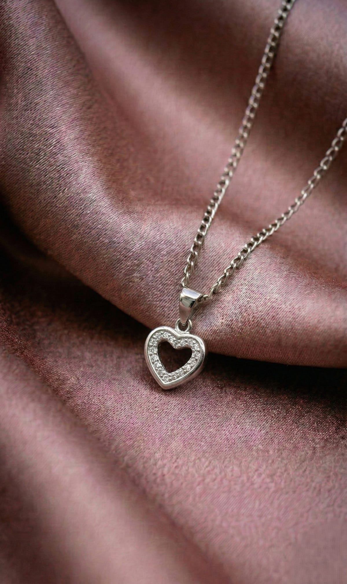 Radiant Heart Halo Necklace