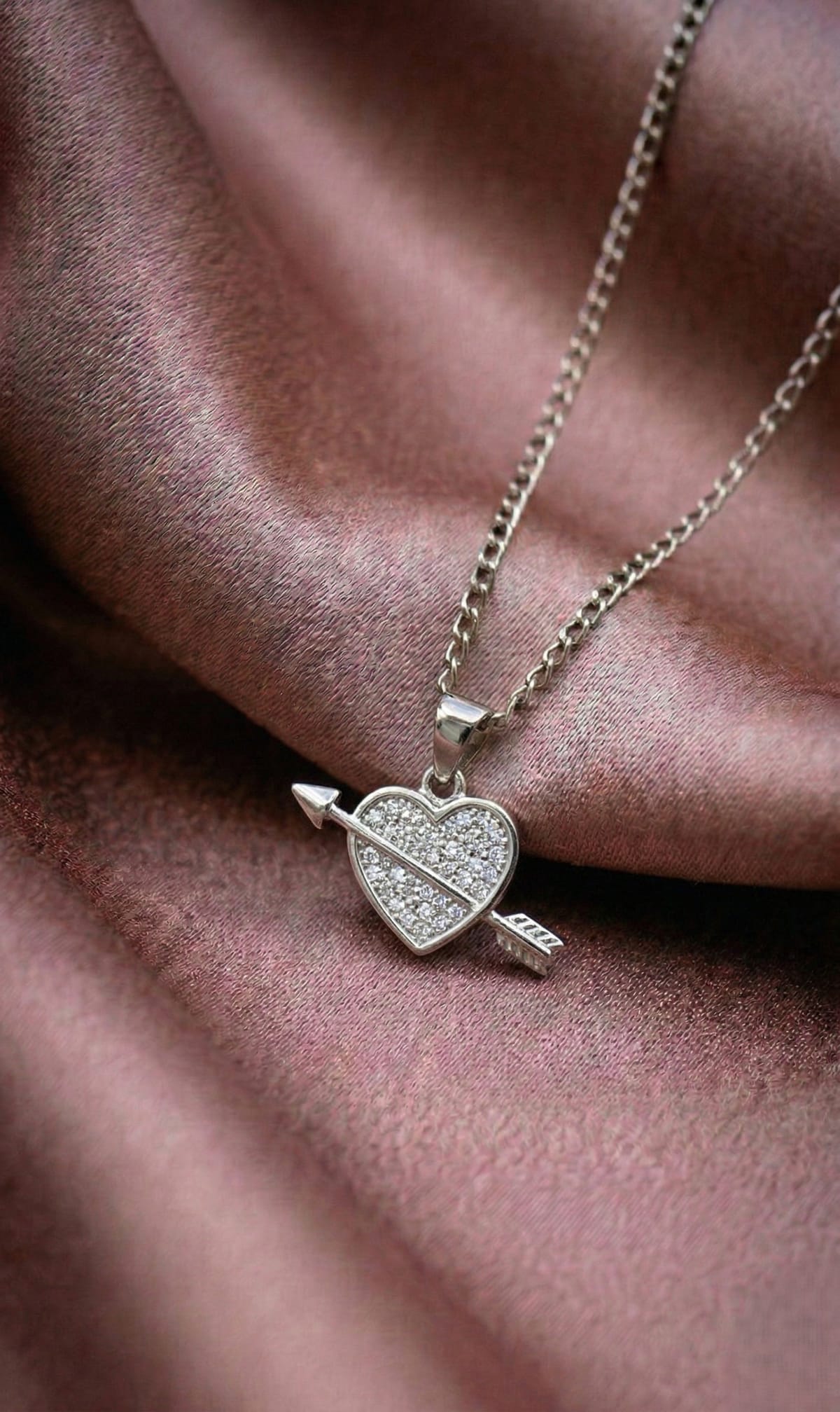 Sparkling Cupid Heart Necklace