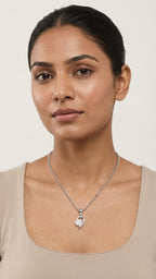 Celeste Heart Swirl Necklace