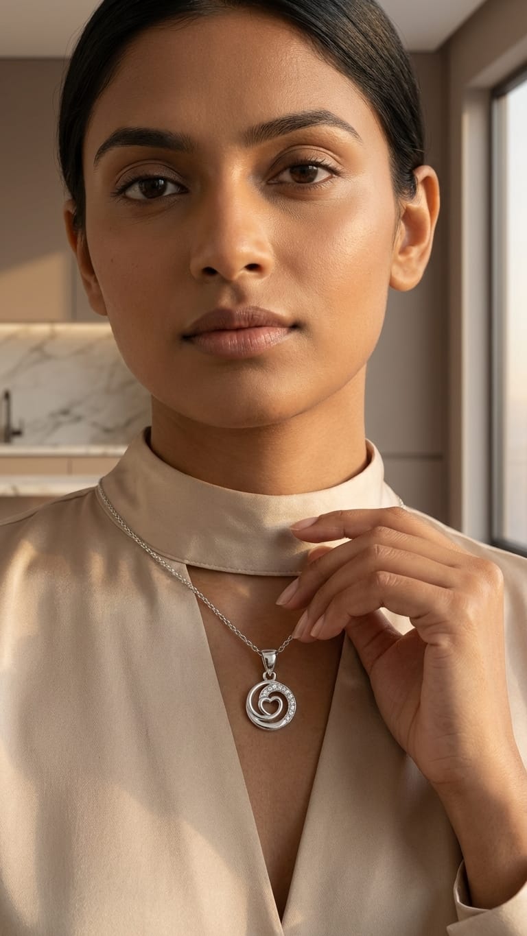 Eternal Heart Swirl Necklace