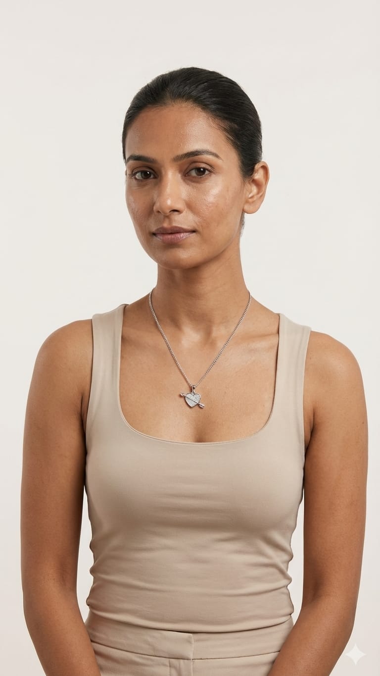 Sparkling Cupid Heart Necklace