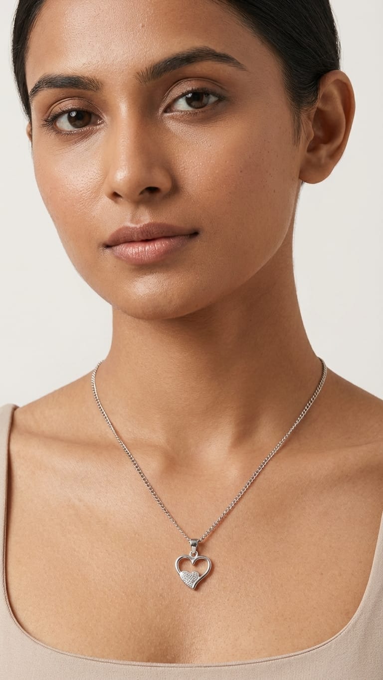 Sparkling Double Heart Necklace