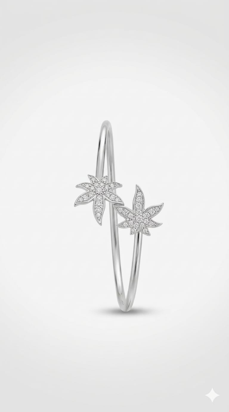 Crystal Bloom open Cuff