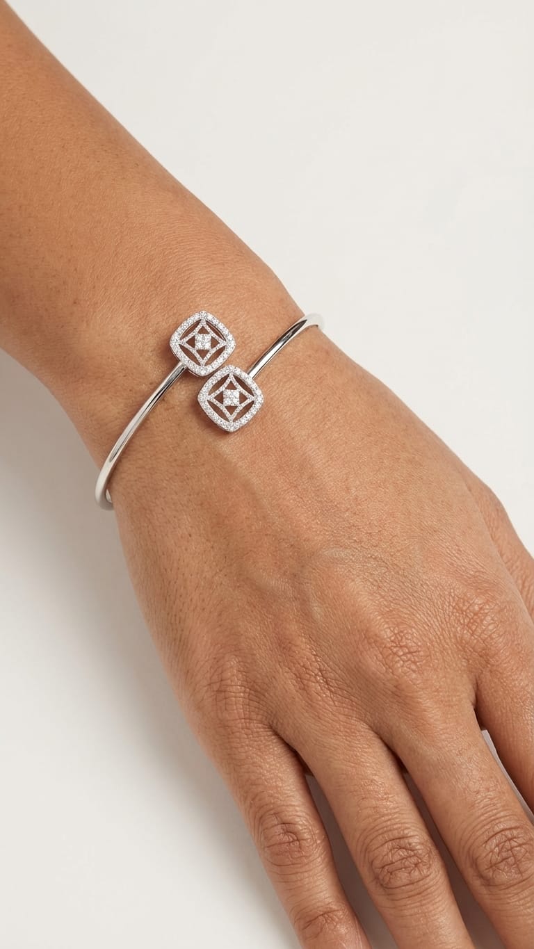 Lustre Square Open Cuff