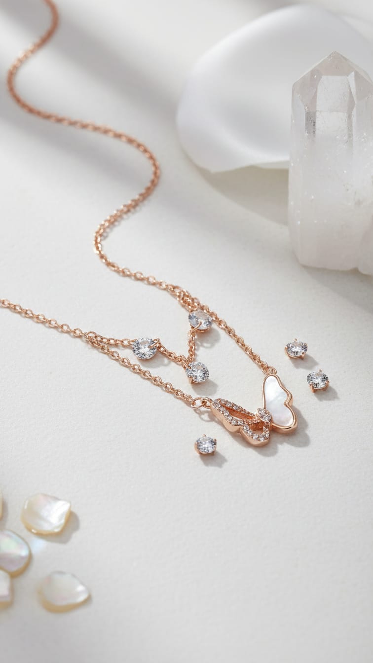 Butterfly Glow Layered Necklace