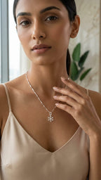 Noelle Snowflake Charm Necklace