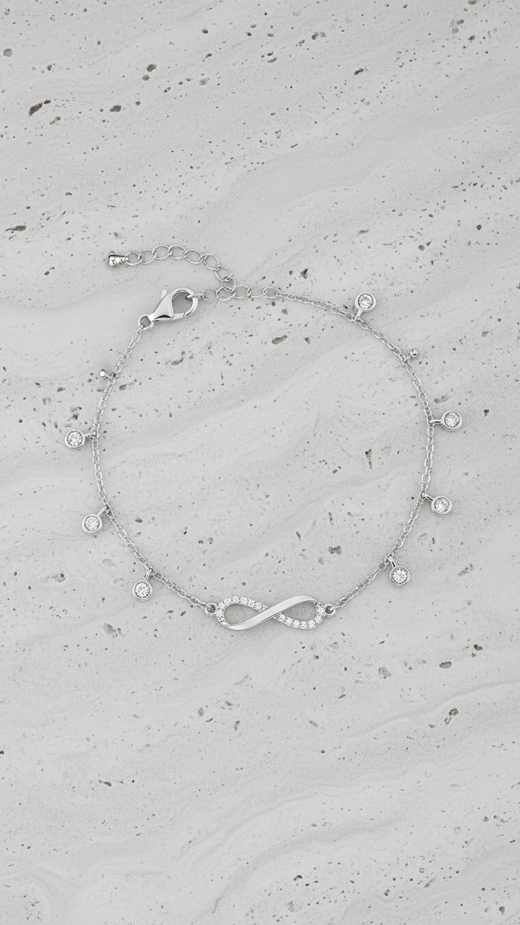 infinity charm loved bracelet