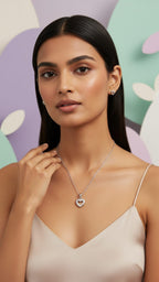 Radiant Heart Halo Necklace