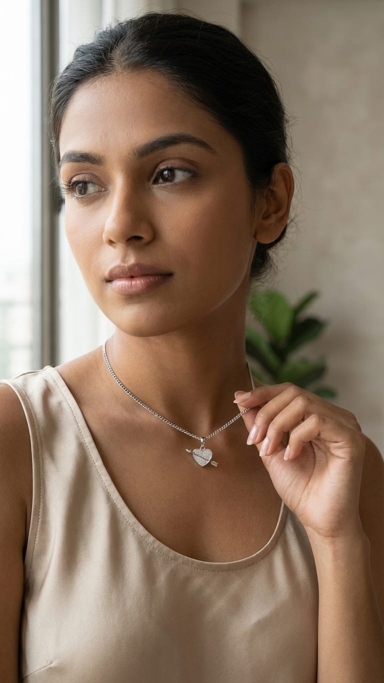 Sparkling Cupid Heart Necklace