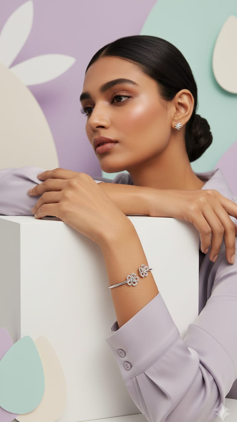 Crystal Knot Open Cuff
