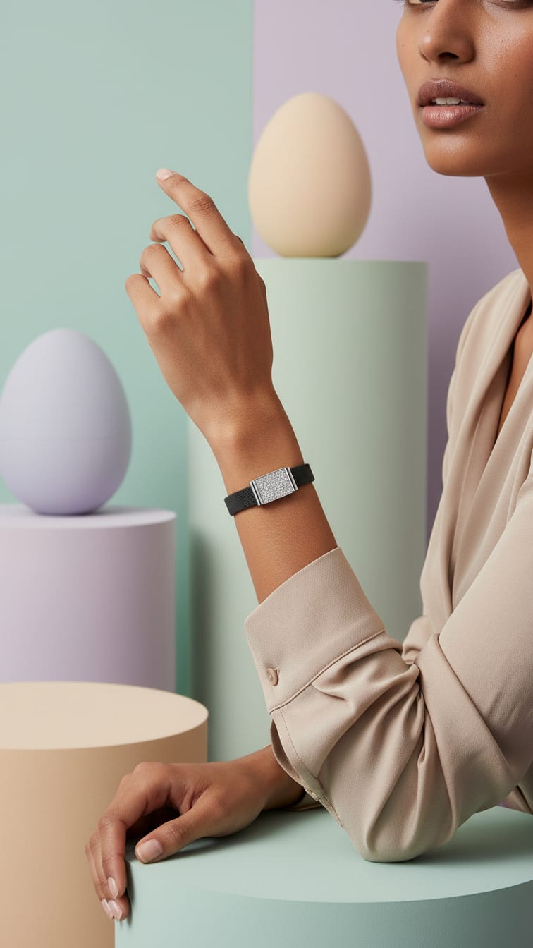 Pavé Mesh Statement Bracelet