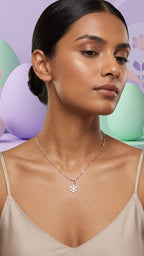 Noelle Snowflake Charm Necklace