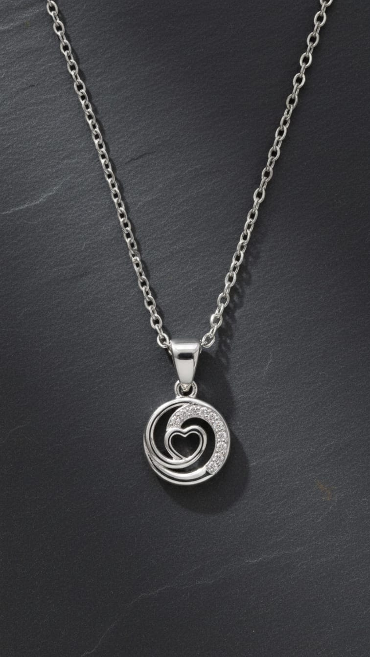 Eternal Heart Swirl Necklace