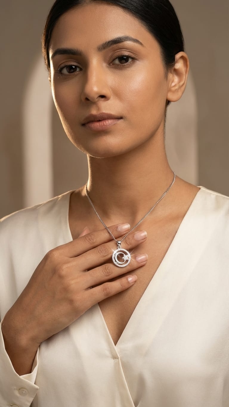 Sparkling Royal Heart Necklace