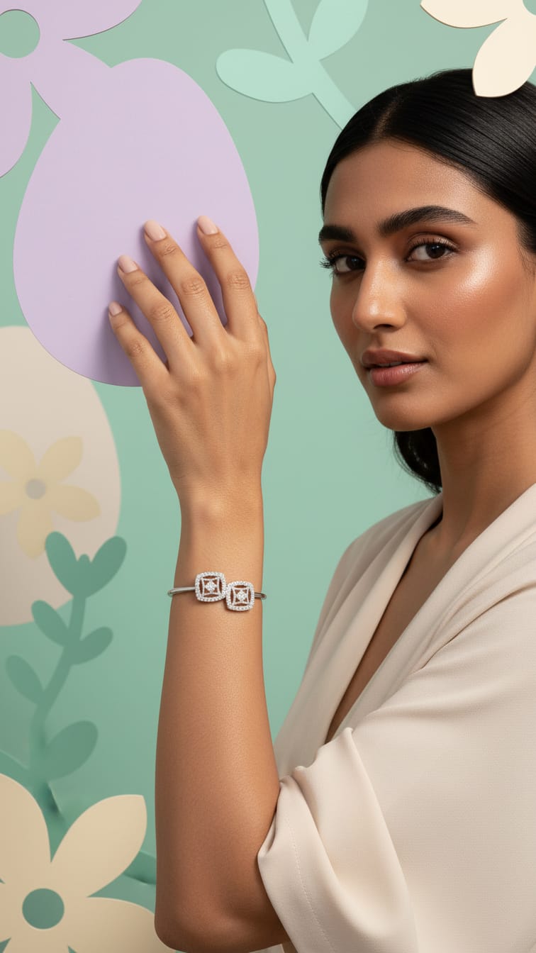 Lustre Square Open Cuff